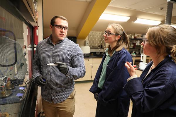 Blaine Berrington with his students